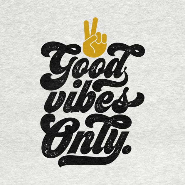 Good Vibes Only (Black and Faux Gold) by the love shop